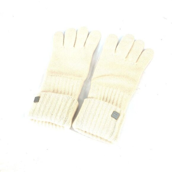 Auth CHANEL Sports Logo CC CC Mark Long gloves Glove Cashmere - Picture 1 of 8